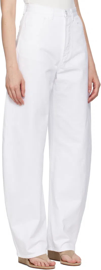 Alaïa Mid-rise Barrel-leg Jeans In White