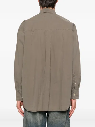 Our Legacy Borrowed Button-down Collar Cotton-voile Shirt In Gray