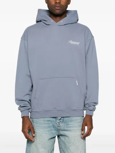 Represent Pullover Hoodie With Snap Button Closure In Blue