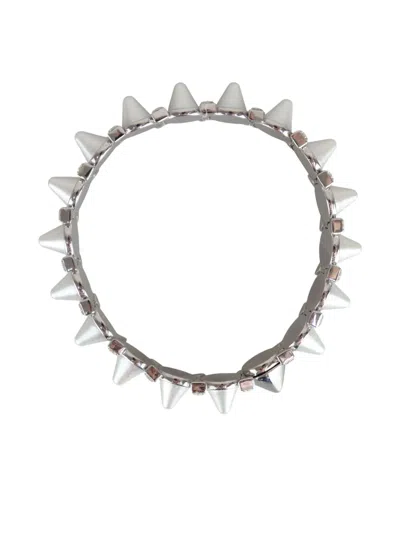 Ambush Pearl Spike Bracelet In Metallic