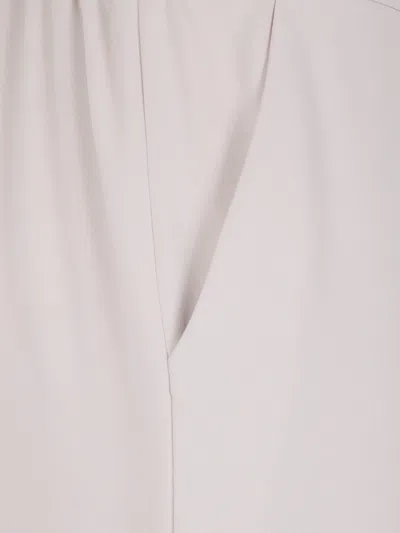 P.a.r.o.s.h Straight Trousers With Elastic Waistband And Side Pockets In White