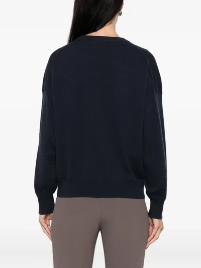 Brunello Cucinelli Monili Chain-embellished Jumper In Blue