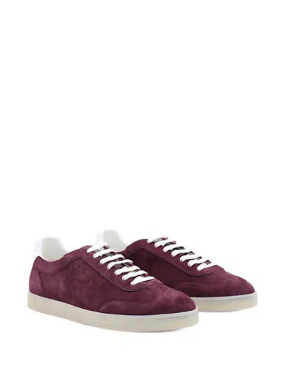 Brunello Cucinelli Low Top Suede Finish Rubber Sole Sneakers