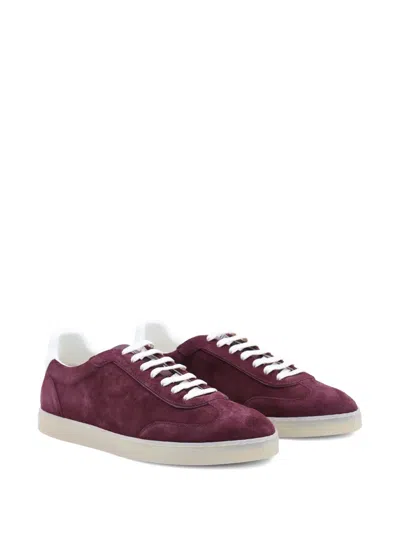Brunello Cucinelli Low Top Suede Finish Rubber Sole Sneakers