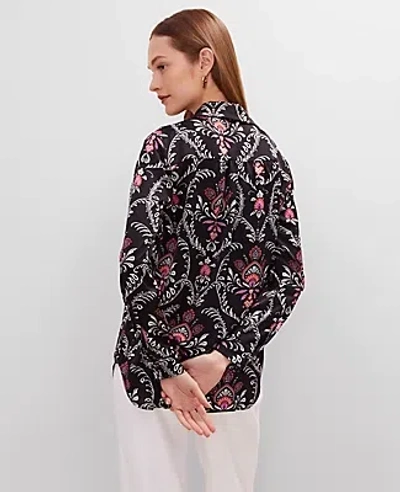 Ann Taylor Petite Floral Camp Shirt