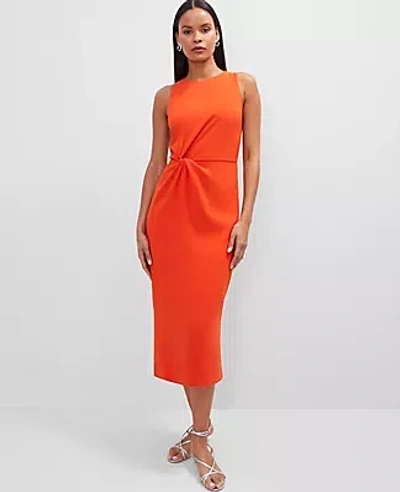 Ann Taylor Petite Crew Neck Twist Sheath Dress