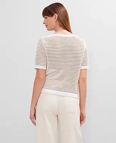 Ann Taylor Petite Striped Wedge Sweater