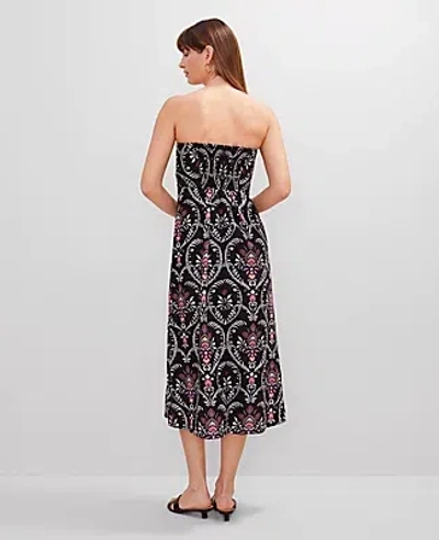 Ann Taylor Petite Floral Linen Blend Midi Dress