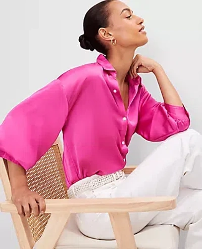 Ann Taylor Petite Blouson Sleeve Shirt