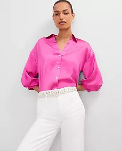 Ann Taylor Petite Blouson Sleeve Shirt