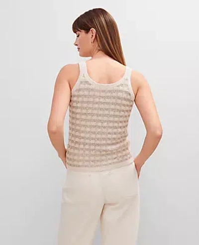 Ann Taylor Petite Sequin Tweed Tank