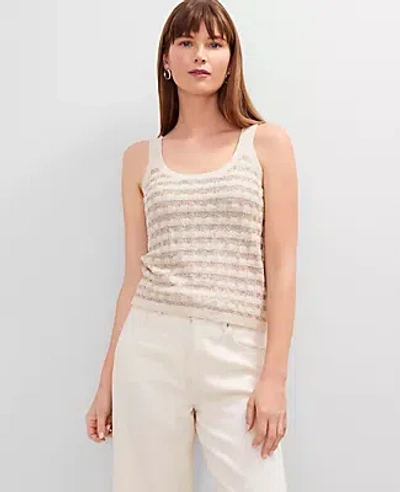 Ann Taylor Petite Sequin Tweed Tank