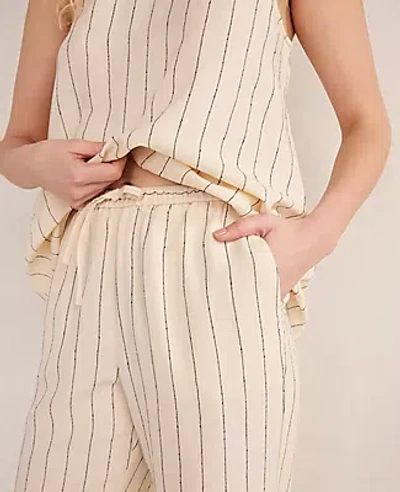Ann Taylor Haven Well Within Linen Blend Dobby Stripe Pants