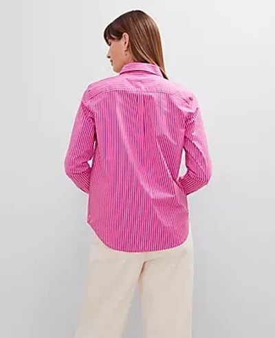Ann Taylor Petite Striped Relaxed Perfect Shirt