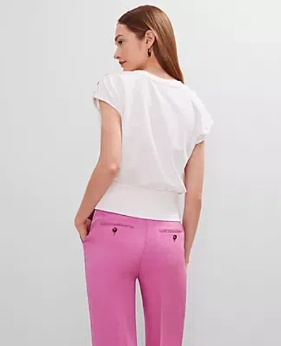Ann Taylor Petite Shoulder Button Top