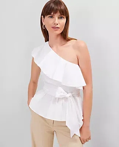 Ann Taylor Petite One-shoulder Tie Waist Blouse