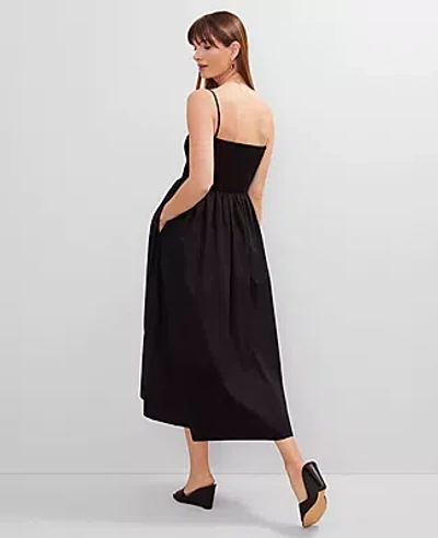 Ann Taylor Petite Smocked Linen Blend Maxi Dress