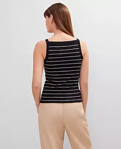 Ann Taylor Petite Striped Button Tank Top