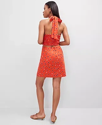 Ann Taylor Petite Linen Halter Sheath Dress