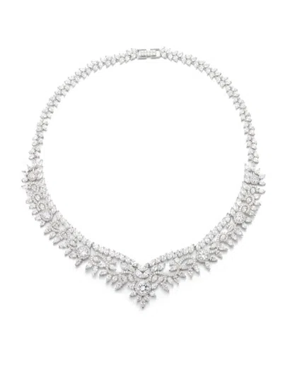 Eye Candy La Women's Luxe Collection Rhodium-plated Brass & Cubic Zirconia Collar Necklace