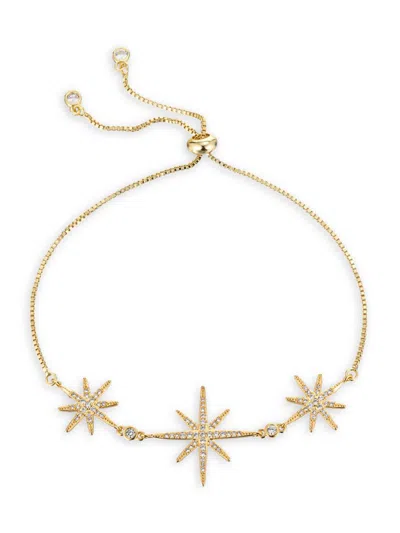 Eye Candy La Women's Luxe Collection North Star 18k-goldplated Brass & Cubic Zirconia Bolo Bracelet