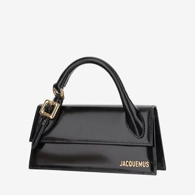 Jacquemus The Chiquito Leather Tote Bag In An Elongated Design In Black