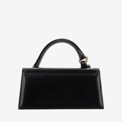 Jacquemus The Chiquito Leather Tote Bag In An Elongated Design In Black