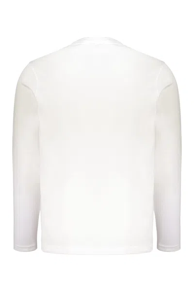 Paul&amp;shark White Long-sleeve T-shirt With A Minimalist Design In White