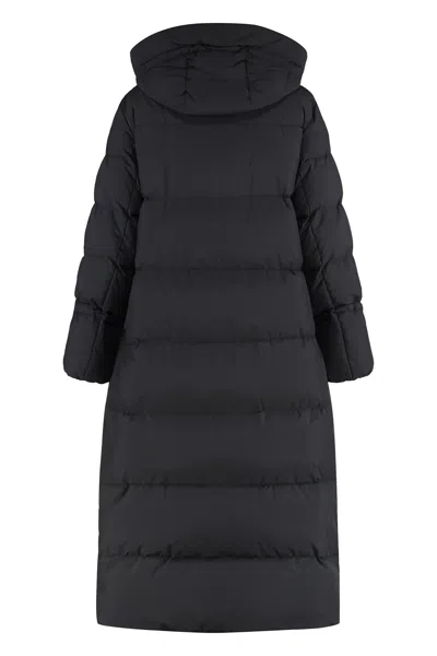 Moorer Dark Blue Puffer Zagara-kn Down Jacket In Black