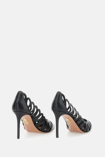 Aquazzura Black Pointed Toe Heels