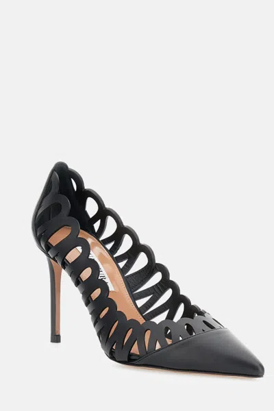 Aquazzura Black Pointed Toe Heels