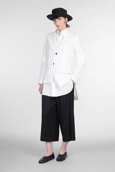Yohji Yamamoto Blazer In White Wool