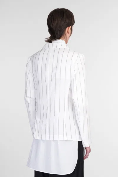 Yohji Yamamoto Blazer In White Wool