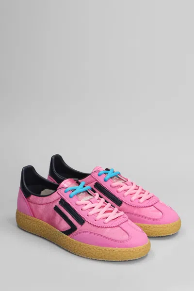 Puraai Wild Strawberry Sneakers In Fuxia Suede And Fabric In Pink