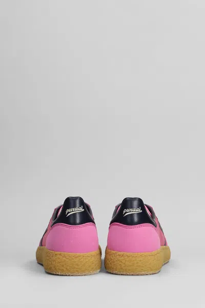 Puraai Wild Strawberry Sneakers In Fuxia Suede And Fabric In Pink