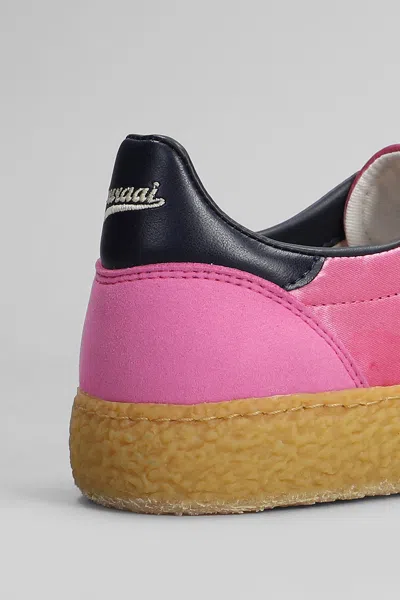 Puraai Wild Strawberry Sneakers In Fuxia Suede And Fabric In Pink