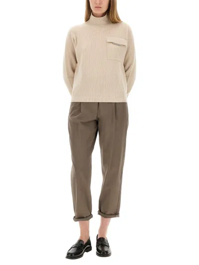 Brunello Cucinelli Cashmere Sweater In White