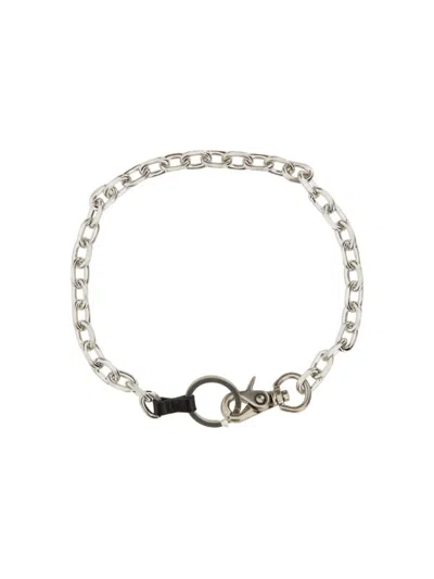 Our Legacy Ladon Matte Nickel Key Ring In Metallic