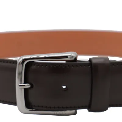 Tod's Brushed Leather Belt In Black