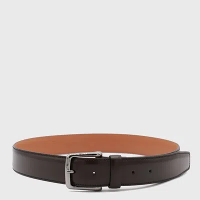 Tod's Brushed Leather Belt In Black