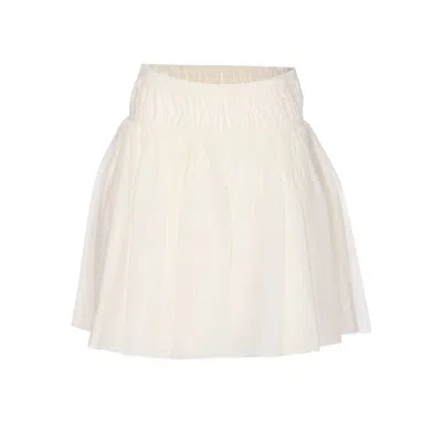 Alaïa Alaia Women Linen And Cotton Skirt In Nude