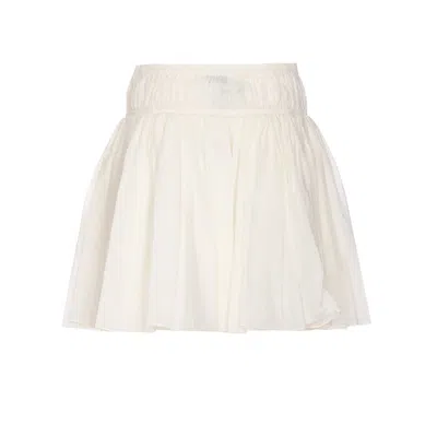 Alaïa Alaia Women Linen And Cotton Skirt In Nude