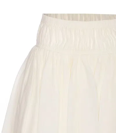 Alaïa Alaia Women Linen And Cotton Skirt In Nude