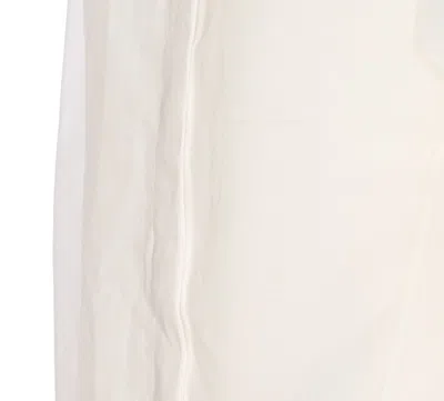 Alaïa Alaia Women Round Blouse In Linen Blend In Nude