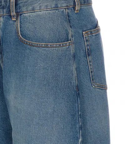 Alaïa Wide Leg Trousers Belt Loops In Blue