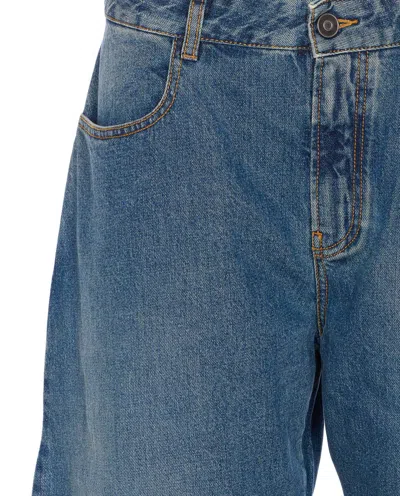 Alaïa Wide Leg Trousers Belt Loops In Blue