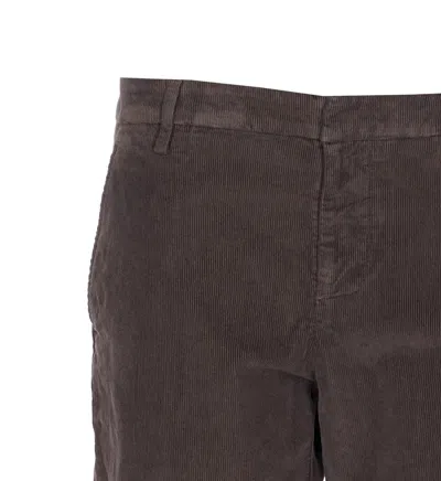 Dondup Brown Corduroy Jeans With Tailored Fit In Brown