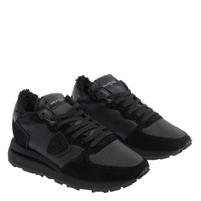 Philippe Model Low Top Sneakers Padded Collar In Black