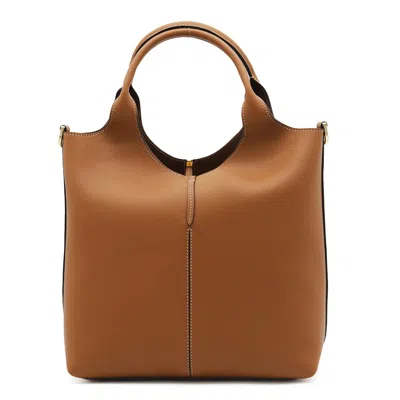 Tod's Brown Leather Top Handle Bag