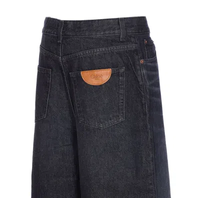 Chloé Straight Leg Trousers High Waist In Black